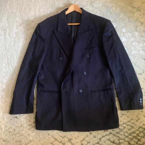 Wool men’s suit jacket - double breasted - Picture 1 of 2